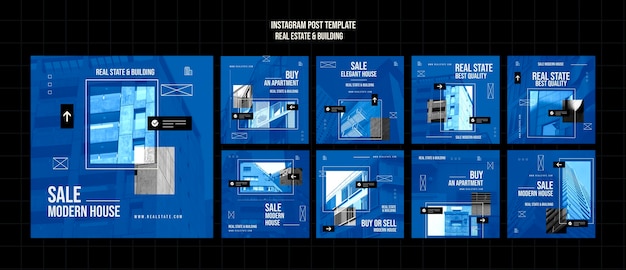 PSD gratuito post di instagram di progetti immobiliari