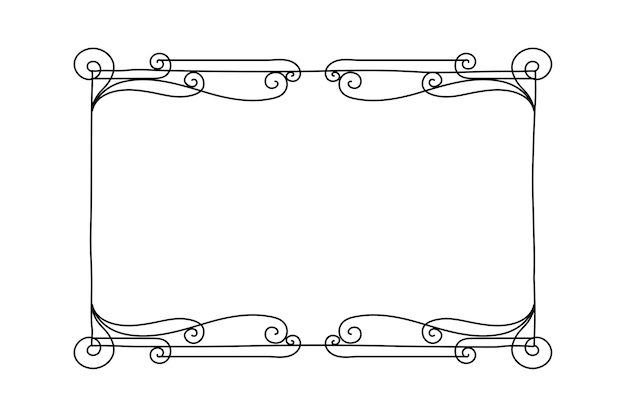 PSD gratuit conception artistique de la ligne de cadre noir