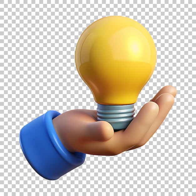 PSD idea di icona png 3d con sfondo trasparente