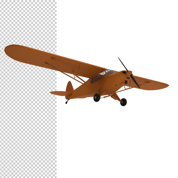 PSD rendering 3d dell'aereo isolato