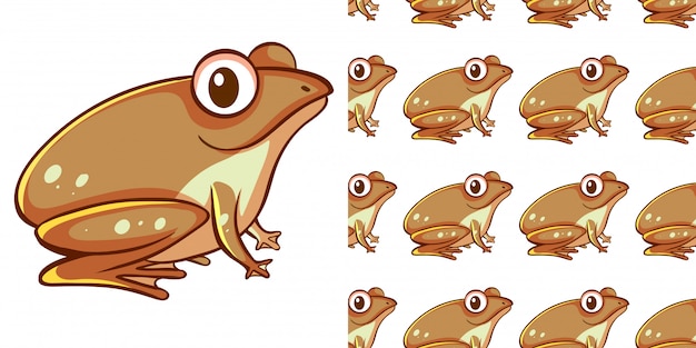 Vecteur gratuit conception de fond transparente avec grenouille brune