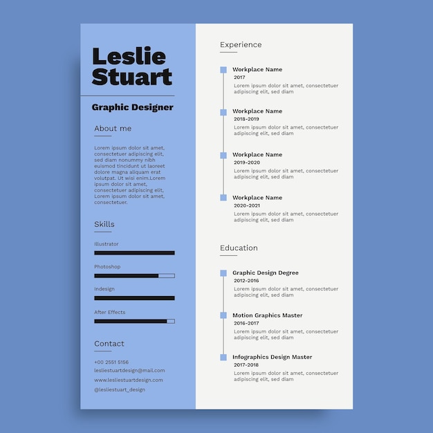 CV de graphiste simple