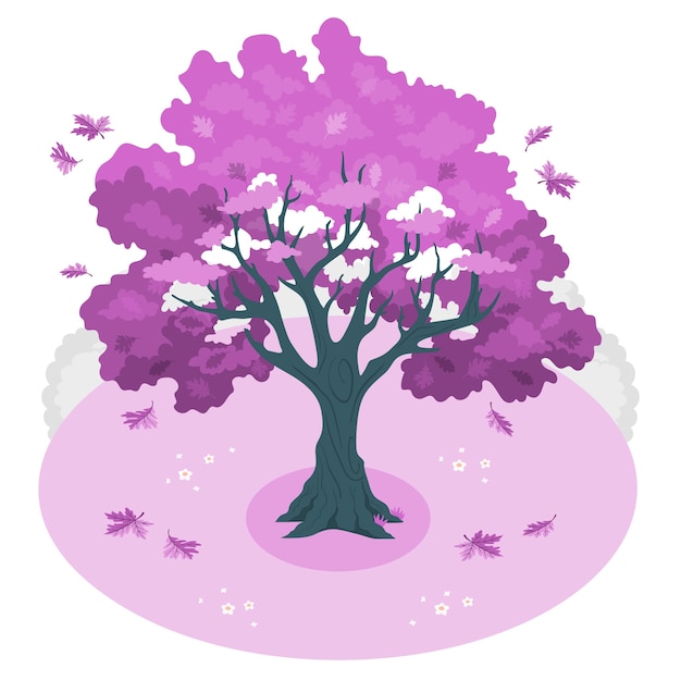 Vecteur gratuit illustration du concept d'arbre d'automne