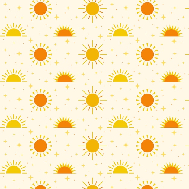 Vecteur gratuit modèle de soleil design plat