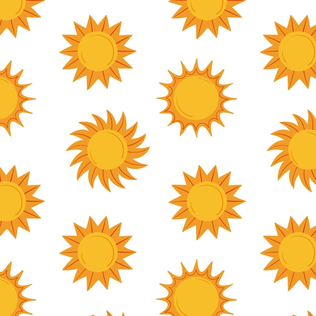 Vecteur gratuit modèle de soleil dessiné à la main