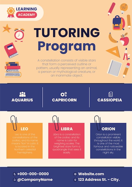 Dépliant du programme de tutorat