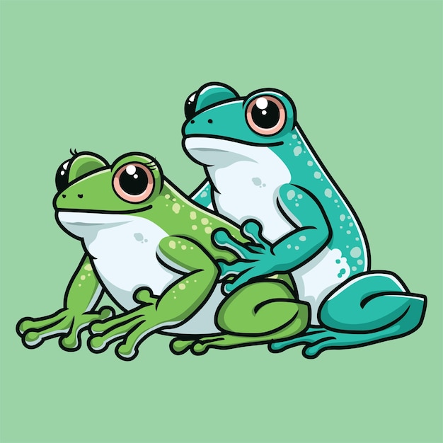 Vecteur la grenouille fait l'amour illustration vecteur de reproduction