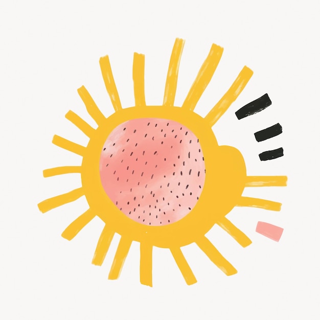 Vecteur illustration abstraite du soleil avec des couleurs vives