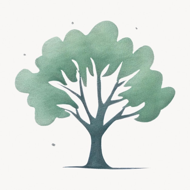 Vecteur illustration stylisée d'un arbre vert