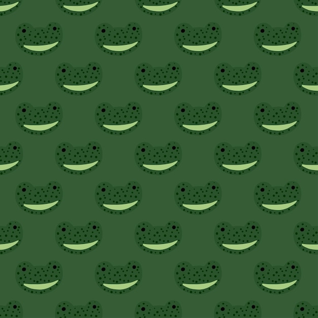 Vecteur motif grenouille transparente dans un style à main levée. prédateur de tête sur fond coloré. illustration vectorielle pour le textile.