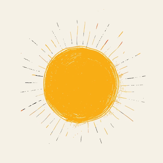 Vecteur le style du sun doodle