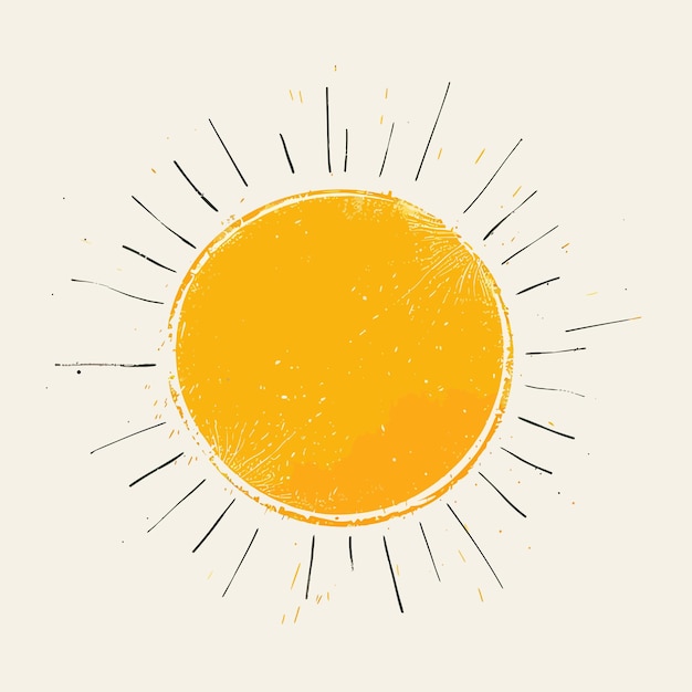 Vecteur le style du sun doodle