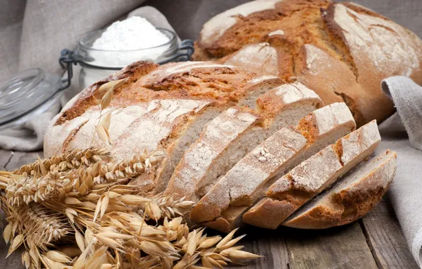 Bread, bakery, cereals, farmhouse bread, brown bread, coarse rye bread