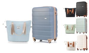  20-Inch Carry-On Luggage with Expandable Travel Bag Set