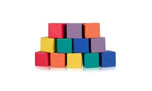 Costway 12-Piece 5.5" Soft Foam Building Blocks Colorful Play set For Toddlers