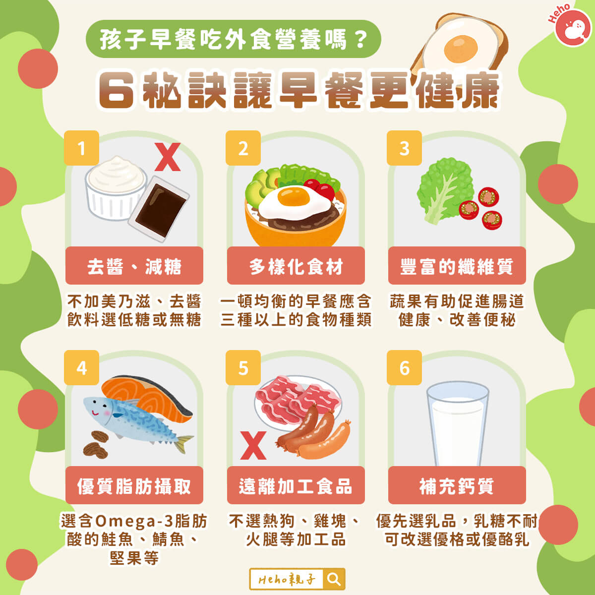 孩子早餐吃外食營養嗎？6秘訣挑選健康早餐