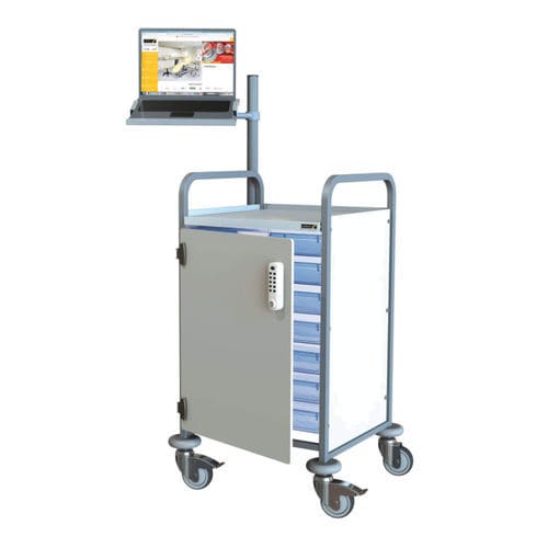 Secure laptop cart - Sun-KSS1 - Sunflower Medical - mobile