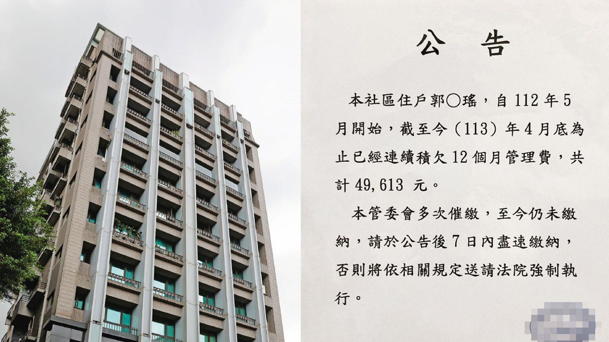 在螢光幕前光鮮亮麗的郭書瑤，私底下卻被社區住戶形容為超級惡鄰。（圖／鏡週刊）