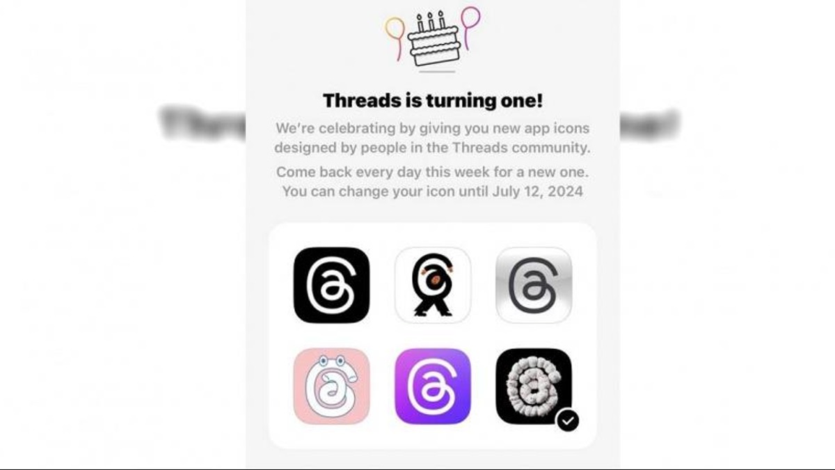 Threads上線滿一周年，有設計師將「脆」和Threads的Logo結合設計成新圖案。（圖／Threads／CTWANT）