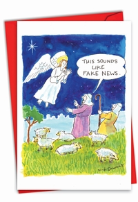 Fake News Angel Card