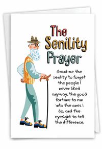 Man's Senility Prayer Card