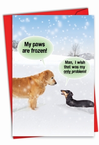 My Paws Are Frozen Card