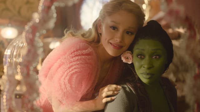 Ariana Grande and Cynthia Erivo in Wicked.