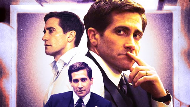 A photo illustration in Jake Gyllenhaal in Presumed Innocent.