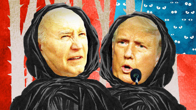 Photo illustration of Joe Biden and Donald Trump