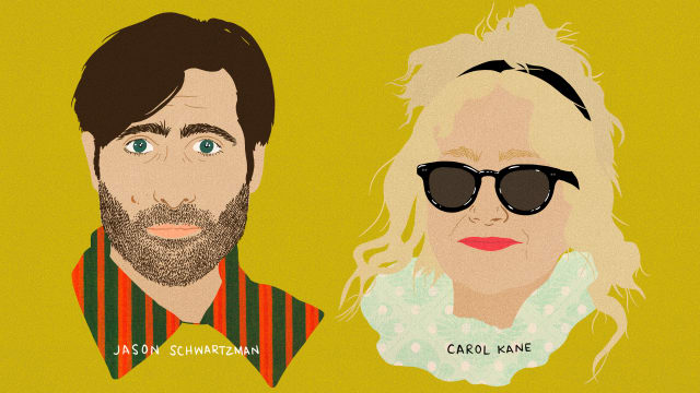 Illustration of Jason Schwartzman and Carol Kane