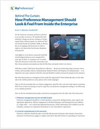 How Preference Management Should Look & Feel From Inside the Enterprise