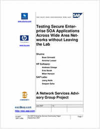 Testing Secure Enterprise SOA Applications Across Wide Area Networks without Leaving the Lab