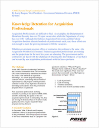 Knowledge Retention for Acquisition Professionals