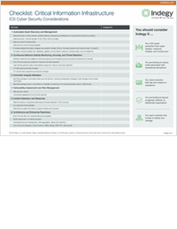 Industrial Cyber Security Readiness Checklist