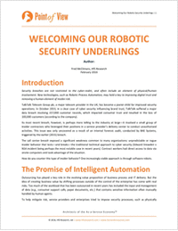 HfS Research Point of View: Welcoming our Robotic Security Underlings