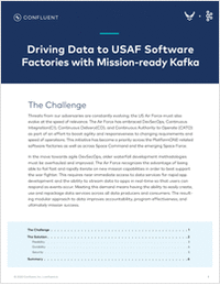 Driving Data to USAF Software Factories with Mission-ready Kafka