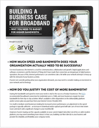 BUILDING A BUSINESS CASE FOR BROADBAND