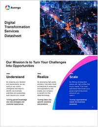 Avenga Digital Transformation Services Datasheet.  Why it matters to have a trusted partner by your side.