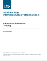 SANS An Interactive Pentesting Experience