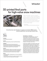 3D printed final parts for high-value snow machines