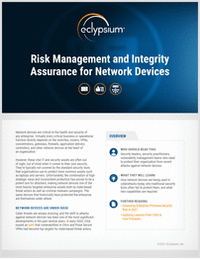 Risk Management and Integrity Assurance for Network Devices