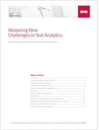 Mastering New Challenges in Text Analytics