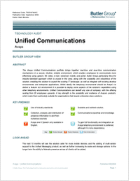 Butler Group TECH Audit: Avaya UC