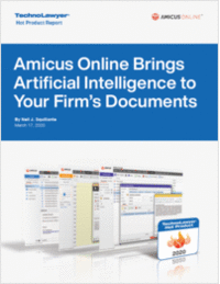 Amicus Online Brings Artificial Intelligence To Your Documents