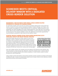 Automotive Supplier Saves MILLIONS by having Schneider flex to Meet their Capacity and Delivery Needs, A Case Study