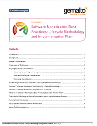 Software Monetization Best Practices: Lifecycle Methodology and Implementation Plan