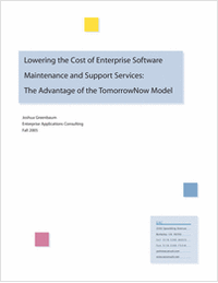 How to Lower Costs of Enterprise Software Maintenance and Support Services