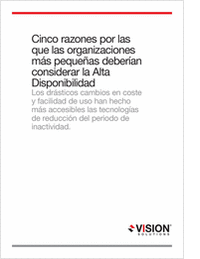 Cinco Razones Porque la Alta Disponibilidad en el Sistema i(i Series) debe ser considerado para Organizaciones Pequeñas