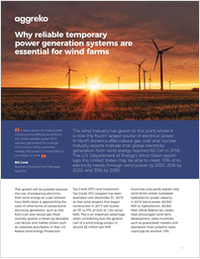 Why reliable temporary power generation systems are essential for wind farms