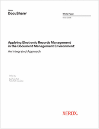 Applying Electronic Records Management in the Document Management Environment: An Integrated Approach